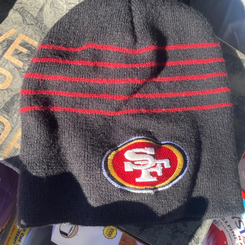 49ers Black and Red Beanie